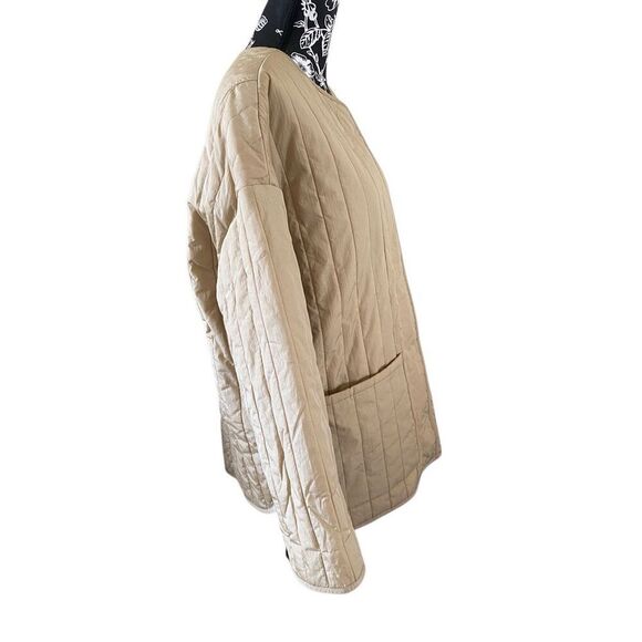 Calvin Klein Liner Jacket Khaki Quilted Winter Coat Outdoors Spring Preppy - Picture 9 of 15